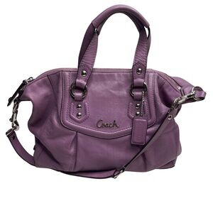 Coach Ashley Purple Leather Women's Bag Great Condition